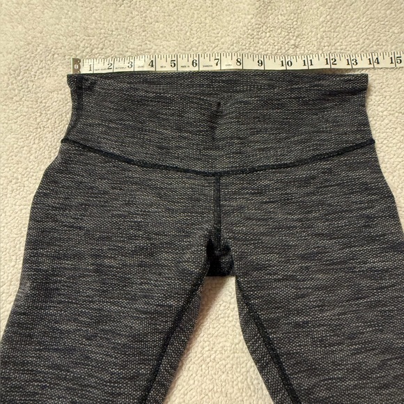 Lululemon Wunder Under Pant Leggings Coco Pique Black White Grey - Picture 13 of 14